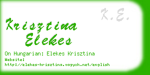 krisztina elekes business card